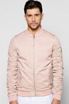 Boohoo Cotton Ma1 Bomber With Parachute Sleeves Pink