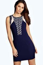 Boohoo Becca Boutique Backless Lace Detail Bodycon Dress