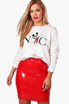 Boohoo Plus Wendy Disney Mickey Nyc Sweatshirt