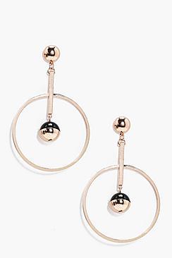 Boohoo Alisha Hoop, Bar And Ball Earrings