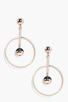 Boohoo Alisha Hoop, Bar And Ball Earrings