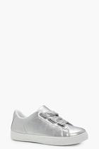 Boohoo Emily Ribbon Lace Up Trainers