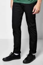 Boohoo Slim Fit Stretch Chino Black