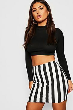 Boohoo Wide Stripe Mini Skirt