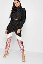 Boohoo Panelled Metallic Shell Suit Trousers