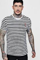 Boohoo Stripe T-shirt With Embroidery