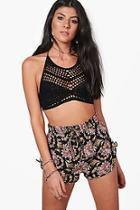 Boohoo Eve Floral Print Runner Shorts