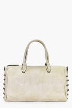 Boohoo Emily Stud Detail Bowler Bag Beige
