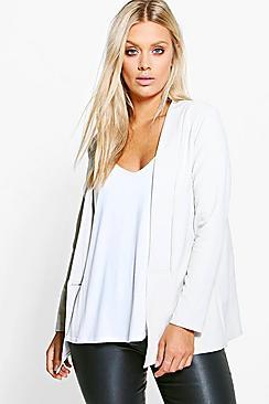 Boohoo Plus Panel Front Blazer