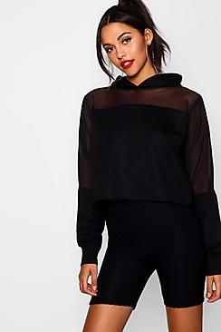 Boohoo Tall Grace Mesh Hoody
