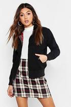 Boohoo Harrington Oversized Bomber Jacket