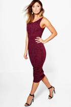 Boohoo Daisy Sleeveless Midi Dress Purple