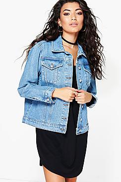 Boohoo Laura Oversized Denim Boyfriend Jacket