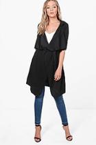 Boohoo Alex Button Detail Waterfall Duster Jacket