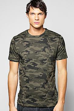 Boohoo All Over Camo T Shirt