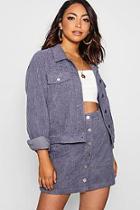 Boohoo Jumbo Cord Oversize Trucker Jacket