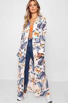 Boohoo Plus Imogen Longline Floral Kimono
