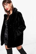 Boohoo Maddie Collared Fur Coat