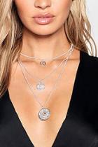 Boohoo Triple Chinese Symbol Layered Necklace