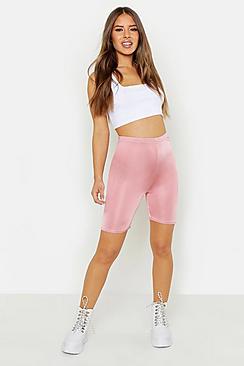 Boohoo Petite Disco Slinky High Waist Cycling Shorts