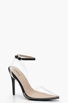 Boohoo Clear Pointed Court Shoes
