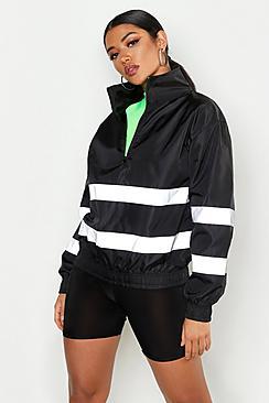 Boohoo Overhead Reflective Windbreaker