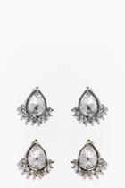 Boohoo Brooke Embellished Diamante 2 Pack Stud Earrings Multi