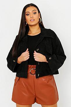 Boohoo Plus Cord Oversize Jacket