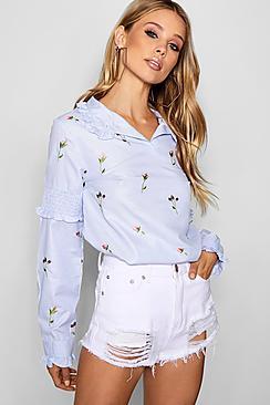 Boohoo Evie High Neck Blouse