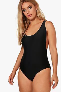 Boohoo Plus Milly High Leg Swimsuit