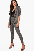 Boohoo Sasha Silver Glitter Skinny Trouser