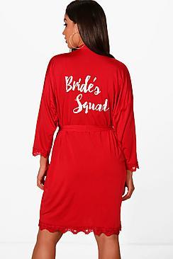 Boohoo Nina Brides Squad Robe