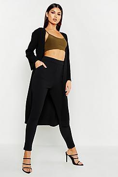 Boohoo Raw Edge Belted Lightweight Duster