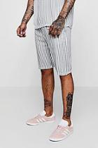 Boohoo Vertical Stripe Drawstring Short Co-ord