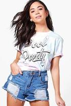 Boohoo Sophia Tie Dye Pool Party Tee