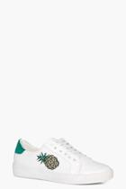 Boohoo Emma Pineapple Embroidered Trainer Green