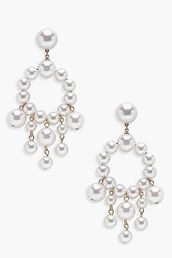 Boohoo Kerry Statement Pearl Earrings