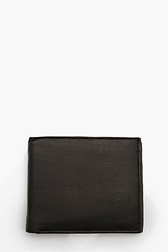 Boohoo Real Leather 3 Section Wallet