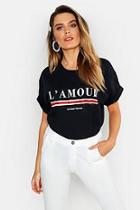 Boohoo L'amour Slogan T-shirt
