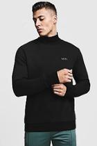 Boohoo High Neck Man Sweater With Rib Detail