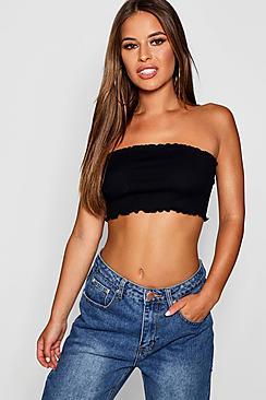 Boohoo Petite Lois Lettuce Hem Bandeau