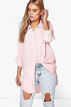 Boohoo Plus Eva Oversized Shirt