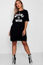 Boohoo Plus Yasmin Nothing To Wear T Shirt Dress