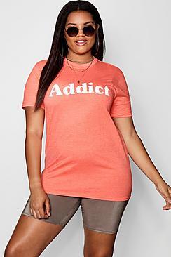 Boohoo Plus Lois Addict Oversized Tee