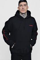 Boohoo Russian Man Print Oversized Hoodie