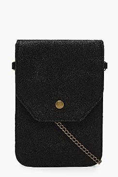 Boohoo Messenger Bag With Chain