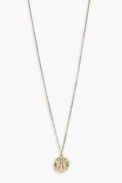 Boohoo Bee Coin Pendant Necklace