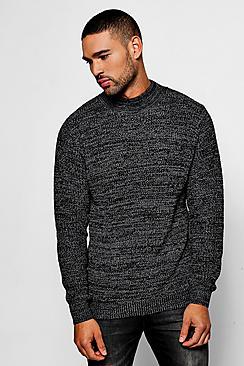Boohoo Twist Knit Turtle Neck Jumper