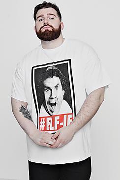 Boohoo Big And Tall Elf License T-shirt