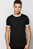 Boohoo Contrast Rib T Shirt